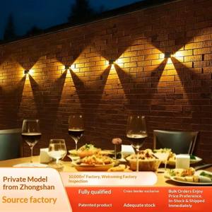 Professional Indoor <b>Solar</b> Wall Light 3000/6000K Warm White LED Waterproof Aluminum CRI 90 for Garden Yard <b>Lighting</b> - Product Image 2
