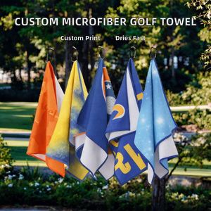 Personalized Designs High Quality Material Custom Printed Microfiber Waffle Weave Floral Pattern <b>Quick</b>-<b>Dry</b> Golf <b>Towels</b> - Product Image 2