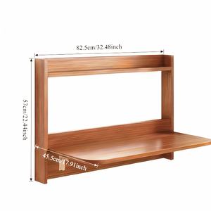 Bureau <span class=keywords><strong>mural</strong></span> portable suspendu, pliable, avec étagère intégrée, style tête de <span class=keywords><strong>lit</strong></span>, pour chambre à coucher - Product Image 3