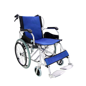 Aluminum Alloy Portable Wheelchair 46cm Seat Width Foldable Lightweight For Elderly And Disabled Mobility Use - Product Image 2