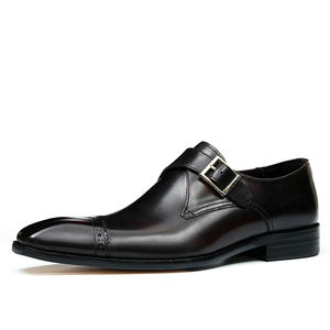 Zapatos Oxford de Hombre Británicos, Impermeables, de Cuero Genuino, Punta Cerrada, Hechos a Mano, para Boda, Formales, Casuales de Negocios, Antideslizantes, con Hebillas y Correas - Product Image 1