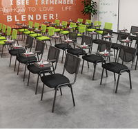 Vente en gros bon marché de chaise de bureau en maille Base métallique empilable sans bras Formation Réunion École Hôtel Salon Utilisation Tissu Acier