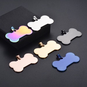 Pendentif d'identification en forme d'os pour animaux de compagnie, accessoires en acier pour collier de chien et chat, bijoux personnalisés, décoration de collier, ne se décolore pas - Product Image 3
