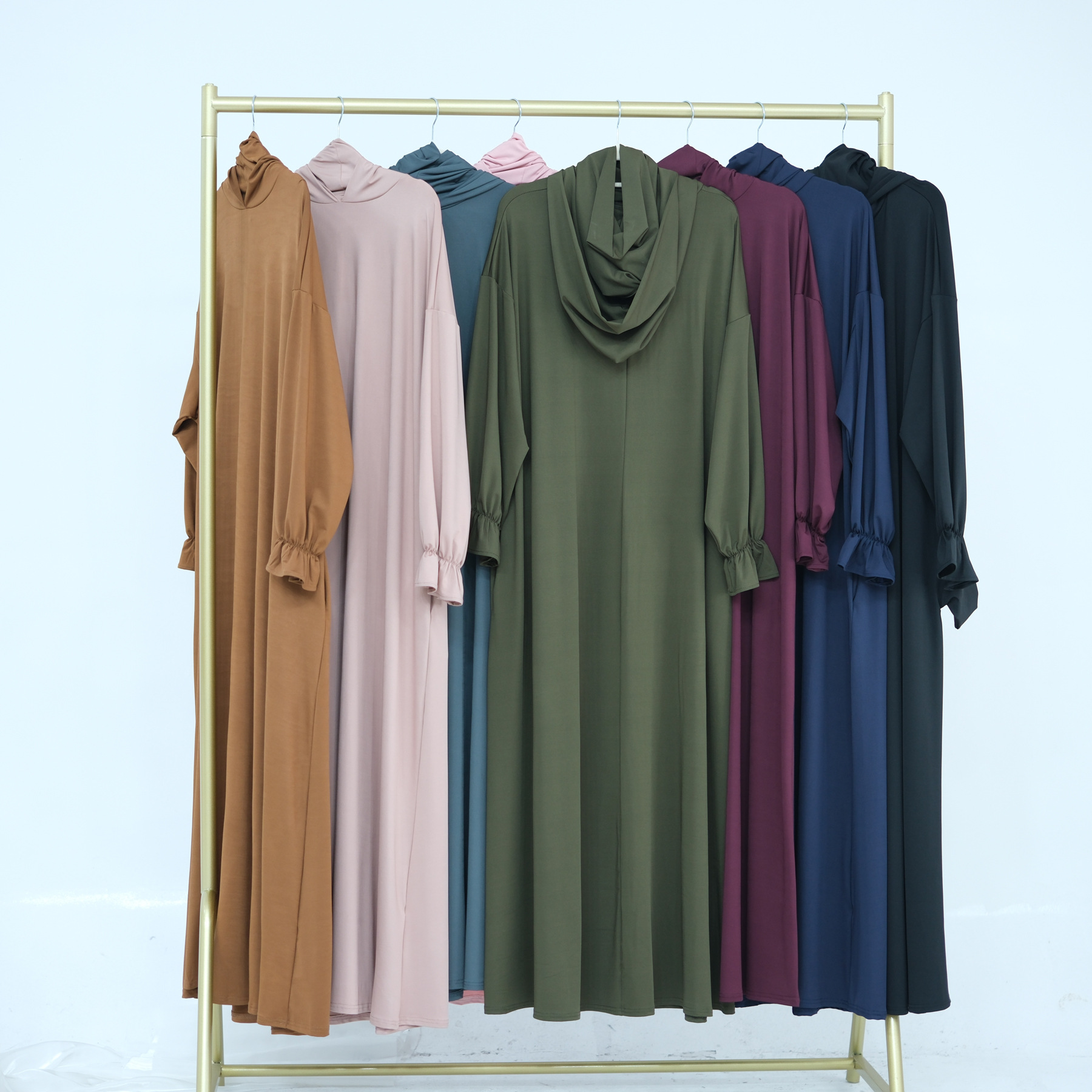 Zifeng OME Casual Hooded Solid Color Traditional Muslim Clothing