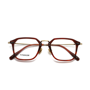 Gafas Rectangulares de Montura Completa Color Carey, Armazón de Titanio, Unisex, para Adultos, Monturas para Corrección de la Visión - Product Image 6