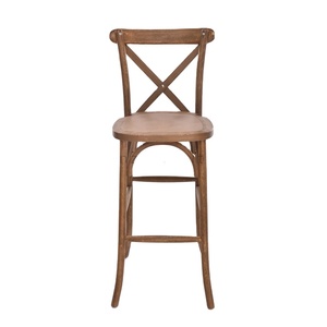 Tabourets de <span class=keywords><strong>bar</strong></span> modernes en métal antique chaises à dossier croisé pour la maison, le restaurant ou l'extérieur cadre en <span class=keywords><strong>bois</strong></span> d'occasion bon marché d'usine - Product Image 3