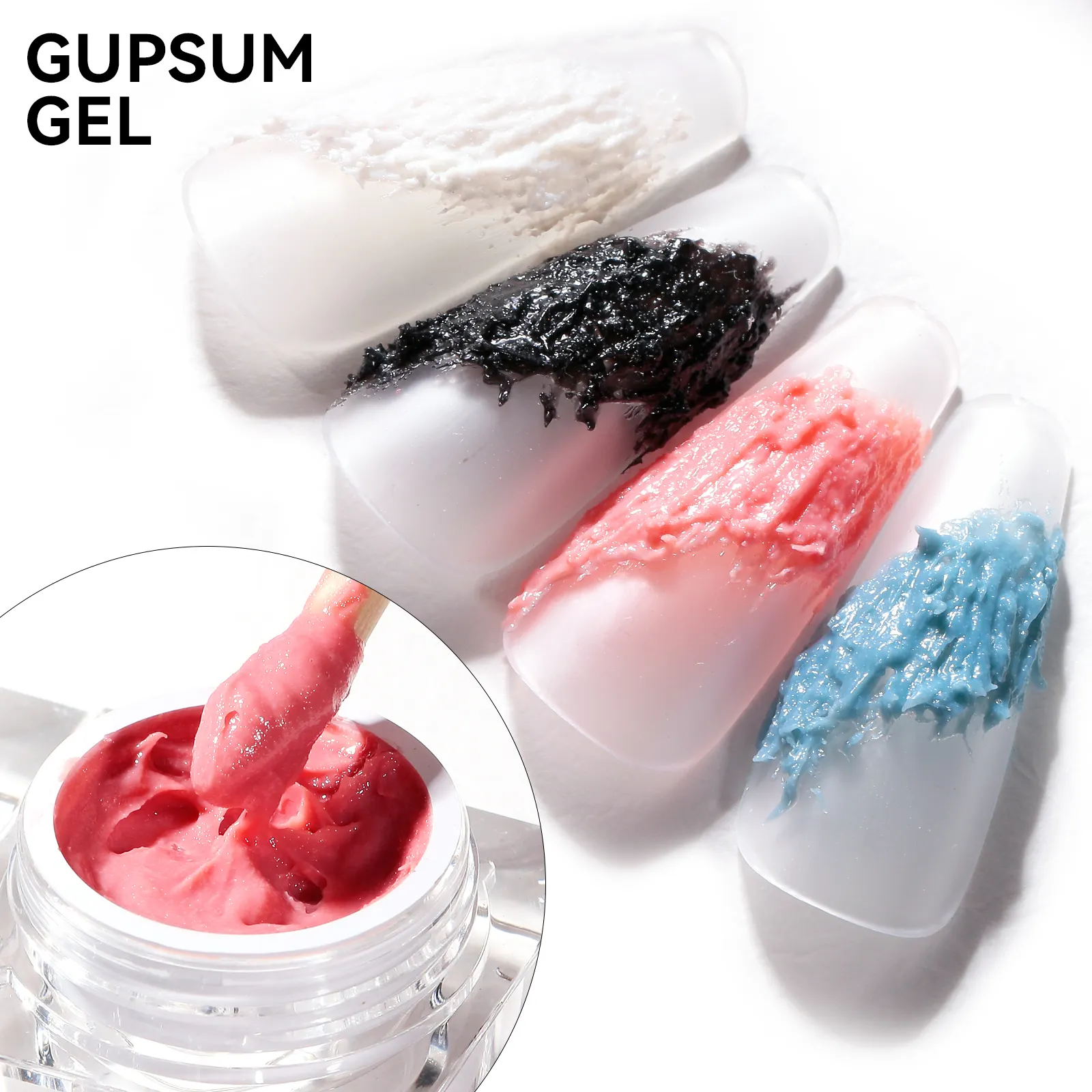 JTING 4colors collection 3d nail art gypsum gel polish OEM ODM creative effects gypsum gel nail polish private label