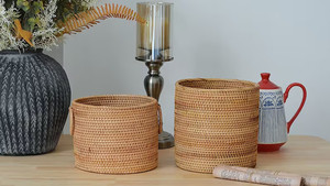 Pots de fleurs <span class=keywords><strong>en</strong></span> rotin et <span class=keywords><strong>bambou</strong></span> écologiques au design unique et moderne pour la décoration intérieure et extérieure de la maison et du jardin - Product Image 6