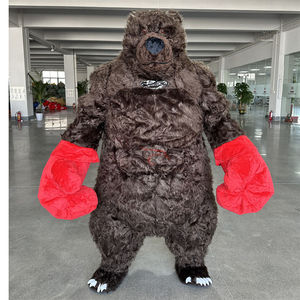 Disfraz Inflable Gigante de Animal para Fiestas y Eventos Publicitarios, Disfraz de Mascota de Perro Negro con Guantes, Disfraz de Animal Salvaje Inflable - Product Image 1