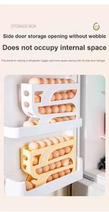 <span class=keywords><strong>Porte</strong></span>-oeufs à défilement automatique de grande capacité <span class=keywords><strong>Porte</strong></span>-oeufs en plastique peu encombrant pour réfrigérateur Distributeur d'oeufs DD-C9746 - Product Image 6