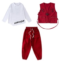 Enfants spectacle Hip Hop vêtements chemise tactique gilet haut décontracté Street Wear Cargo survêtement pantalon pour fille garçons Jazz danse Costume vêtements