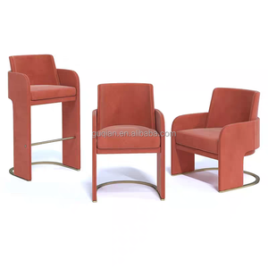 Modern PU Leather Bar Chair and Light Luxury Hotel <strong>Dining</strong> <strong>Stool</strong> for Living Room - Product Image 4
