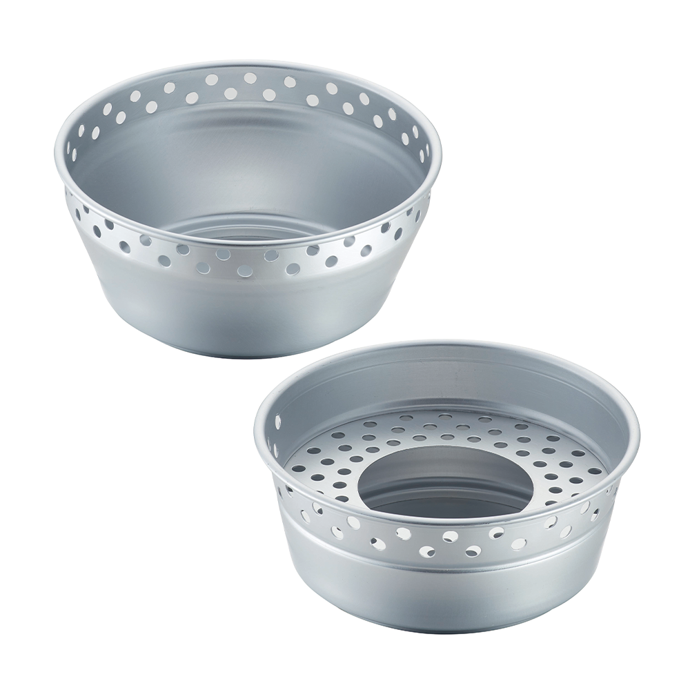 Parabrisas y soporte para quemador plateado