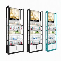 Présentoir sur pied lumineux à LED personnalisé pour cosmétiques, idéal pour salons de coiffure et salles d'exposition de produits de beauté – Vente directe usine