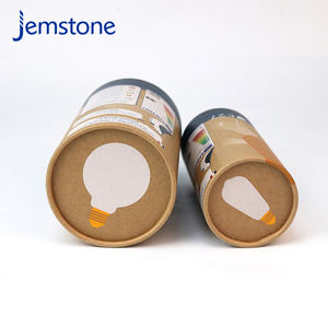 Custom Design Eco Friendly Bulb Cardboard <b>Tube</b> Packaging Premium Paper <b>Tube</b> Cylinder Box with Gold Stamping Logo and Paper Inlay - Product Image 3