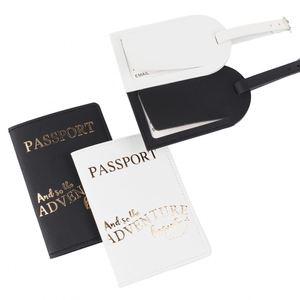 Porte-passeport de voyage de luxe mince anti-RFID avec étiquette de bagage, étui portefeuille en cuir PU, épaisseur 10 mm, pour hommes et femmes - Product Image 2