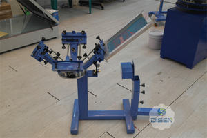 Machine de sérigraphie manuelle à quatre couleurs à station unique pour t-shirt et chapeau - Product Image 4