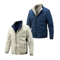 Veste coupe-vent réversible pour homme, Logo personnalisé, mode décontractée, légère, Bomber personnalisé, grande taille