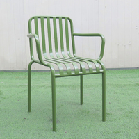 Usine vente en gros, mobilier d'extérieur nordique, balcon, cour, chaise de salon en acier
