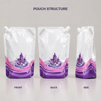 Pochette à bec verseur personnalisée imprimée en héliogravure pour aliments pour bébés avec bouchon rabattable anti-étouffement arrondi pour l'emballage de purée de fruits, yaourt, jus et gelée