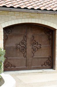 Cancello di lusso ad arco doppio <span class=keywords><strong>garage</strong></span> porte esterne <span class=keywords><strong>in</strong></span> <span class=keywords><strong>ferro</strong></span> battuto - Product Image 5