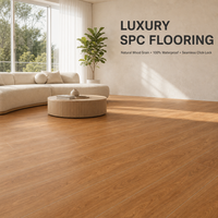 Direkt vom Hersteller: Ineinandergreifende SPC-Bodenbeläge, 100% Wasserdicht, Vinylplanken mit Starrem Kern, Verschleißfest für Heim und Gewerbe