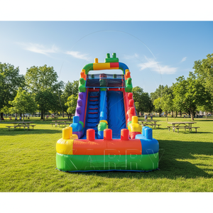Structure gonflable avec <span class=keywords><strong>toboggan</strong></span> aquatique et <span class=keywords><strong>piscine</strong></span> amovible pour les fêtes d'enfants, les jeux en intérieur et les événements festifs - Product Image 2