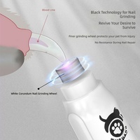 Lime à ongles électrique Boxi Pet Large pour animaux de compagnie avec fonction chauffante, réglage à 3 vitesses et affichage de la puissance pour le toilettage des chats/chiens
