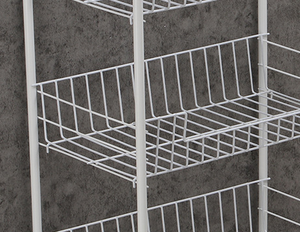 3 टियर मेटल रोलिंग यूटिलिटी कार्ट के लिए 3 टियर मेटल रोलिंग यूटिलिटी कार्ट मल्टी फंक्शनल स्टोरेज कार्ट - Product Image 3