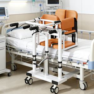 Silla de Transferencia Multifuncional con Inodoro y Ayuda para Levantarse, Ruedas Silenciosas para el Hogar o Residencia de Ancianos - Product Image 1