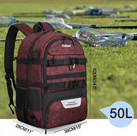 Goloni Sac à dos d'équipement de crosse avec deux porte-bâtons et compartiment séparé à crampons Sac de hockey sur gazon