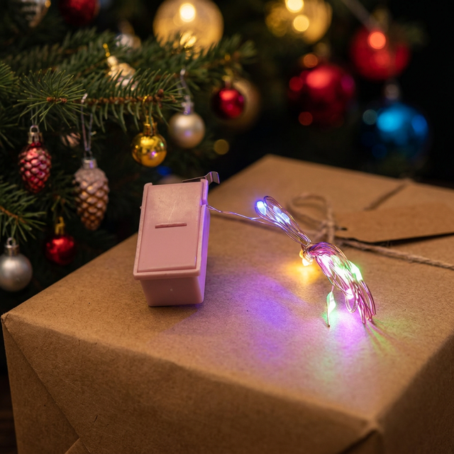 Glow Changing LED Strip Light Toy 1m DC6V Safe for Kids Bedroom Play Christmas Birthday Gifts