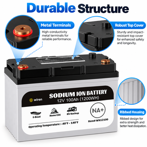 Paquete de Baterías de Iones de Sodio Wiren de 12V 24V para Almacenamiento de Energía OEM ODM - Product Image 4