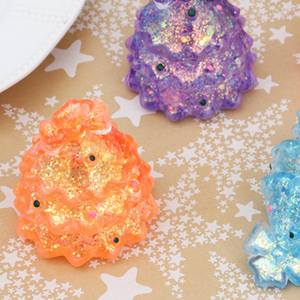 TPR Stress <b>Christmas</b> <b>Tree</b> Glow Dark Squishies Hands Grip Toys Candy Squeeze Toy Glitter Slow Rising Stress Relief Sensory Toy - Product Image 5