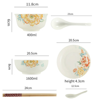 Boîte d'invités en gros d'usine ensemble de vaisselle en porcelaine en céramique bol et assiette emballage de plat dans des bols de boîte de cadeaux comme cadeaux de mariage