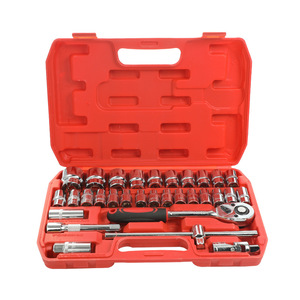 Juego de Herramientas Combinadas de 32 Piezas, Cromadas, de Grado Industrial, OEM, Personalizables, para Reparación de Automóviles, con Llave de Trinquete Grande de 1/2, Marca ODM - Product Image 1