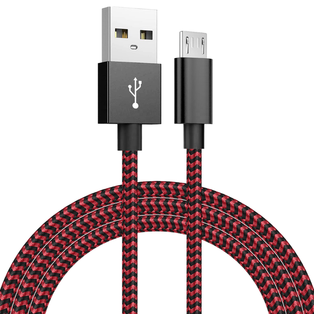 Dajiang Stock 3M Retractable Micro USB Fast Charger Cable Foil Shielded Nylon Jacket for Camera Smart Watch Printer Computer