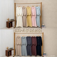 Maßgeschneidertes Logo Modal Strick Zweiteiler Lounge-Set für Damen Rundhals Langarm Tank Top Weite Hose Outdoor-Bereit Luxus-Bekleidung