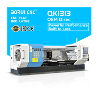 Tour à fileter les tuyaux CNC QK1313 avec guides en boîtier robustes et tête engrenée pour les connexions de tiges et de tubes de puits pétroliers