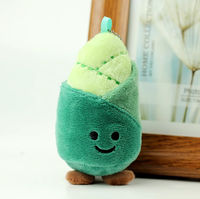 Super doux 10cm brocoli chou-fleur champignon peluche porte-clés jouet mignon oreiller accessoire