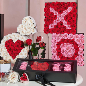 ดอกไม้ตกแต่งขายส่ง ดอกกุหลาบอบแห้ง ของขวัญวันวาเลนไทน์และวันแม่ ดอกไม้คงทนยาวนาน 3-5 ปี บรรจุในกล่อง - Product Image 4