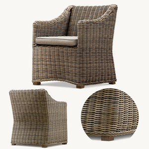 أثاث خارجي من الخوص الخوص من الخيزران الهندي المقاوم للماء 6 مقاعد طقم حديقة خارجي من الخيزران الهندي - Product Image 3