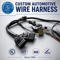 Adaptor Konektor Kabel Elektronik 2 Pin Tembaga Berlapis Timah dengan Selubung PBT/PVC 12V Panjang Dapat Disesuaikan PTFE/Nylon SHANYOU