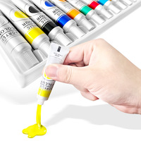 Bview Art 12ml Peinture Acrylique 12 Couleur Tuyau Pigment Set Enfants DIY Toile Peinture Boxed Pigment Factory