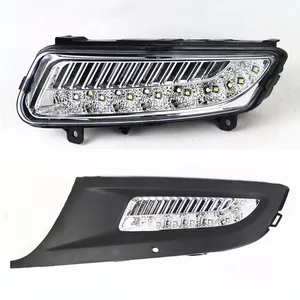 For Volkswagen VW Polo 2011 2012 2013 LED white DRL Daytime Running Light Daylight driving Fog head Lamp cover