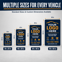 Grand aimant pour camion, signalisation magnétique haute visibilité pour véhicule, aimant publicitaire personnalisé imperméable pour flotte commerciale