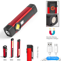 Portable 1000 Lumen LED Lampe de Travail en Aluminium Magnétique Cob Camping ABS USB 3.7V Lampe de Poche Rechargeable pour l'Inspection de Sécurité