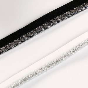 Cinta Elástica de Spandex con Rayas Metálicas Brillantes, Cinta Jacquard Personalizada para Cinturillas de Ropa Interior, Adornos de Ropa y Decoración de Pantalones - Product Image 3