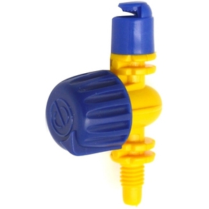 Buse d'arrosage de jardin à 180 degrés, accessoire d'arrosage en plastique jaune et bleu pour usage extérieur - Product Image 1