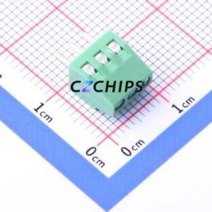 DB125-2.54-3P-GN-S Screw Terminal Block Through hole Component (THT),P=2.54mm Connector 1x3P 2.54mm Through Hole 3P - Product Image 2